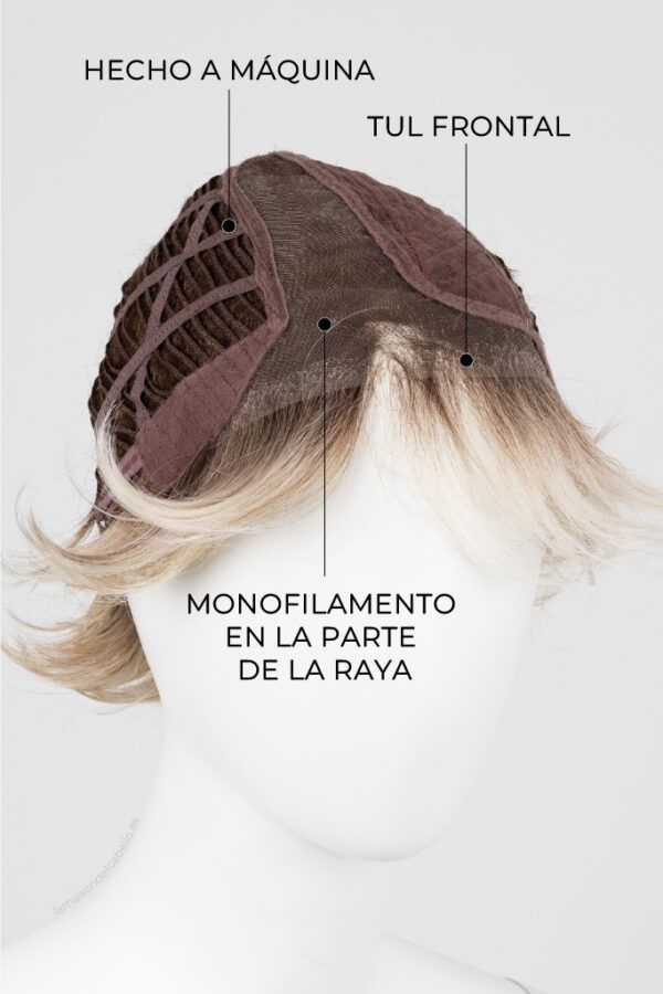 Cover Mono Part Styleable Synthetic Wig